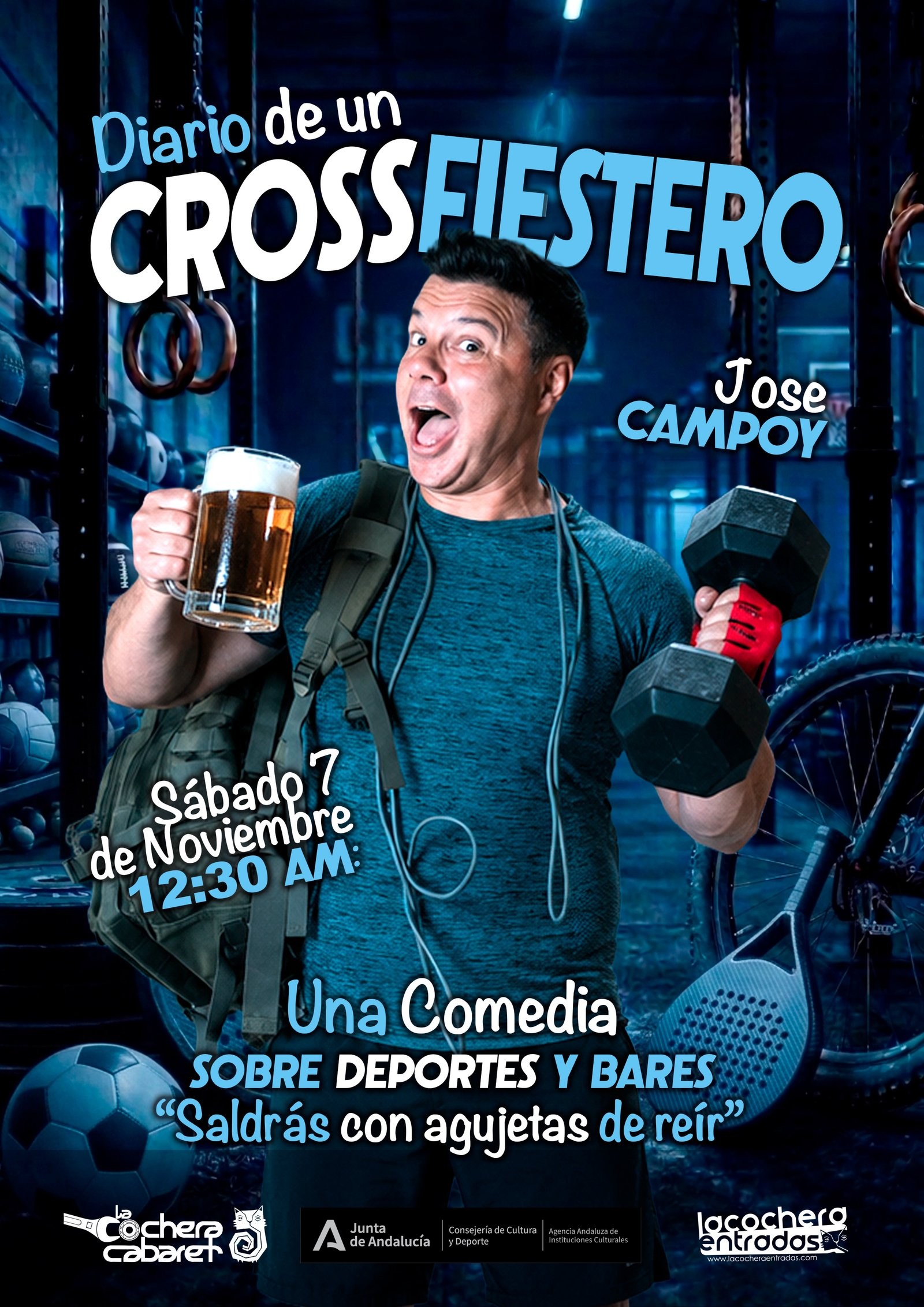 Cartel de JOSÉ CAMPOY DIARIO DE UN CROSSFIESTERO — La Cochera Cabaret, Málaga